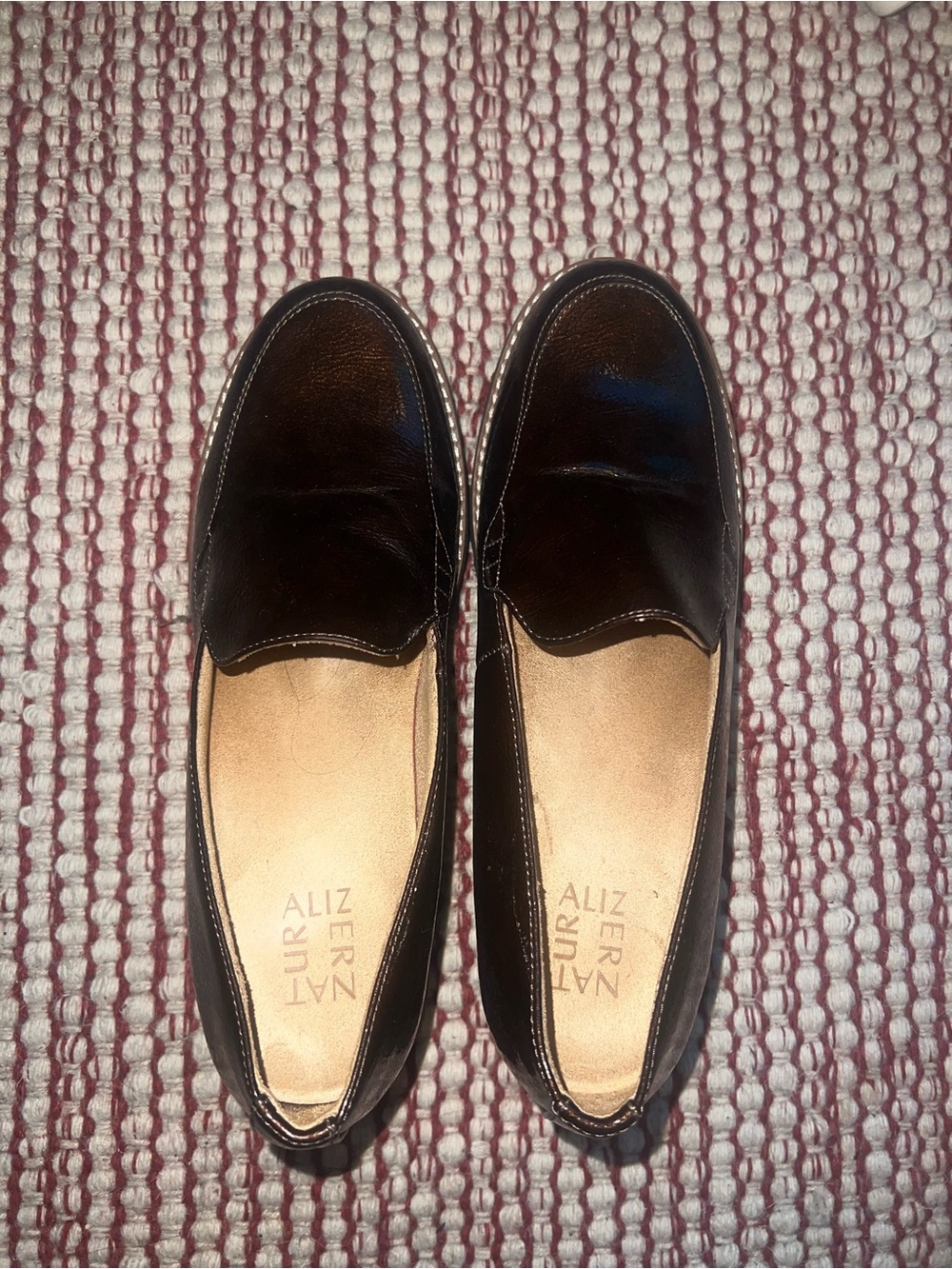 Naturalizer Women's Dark Brown Leather Slip-On Loafers